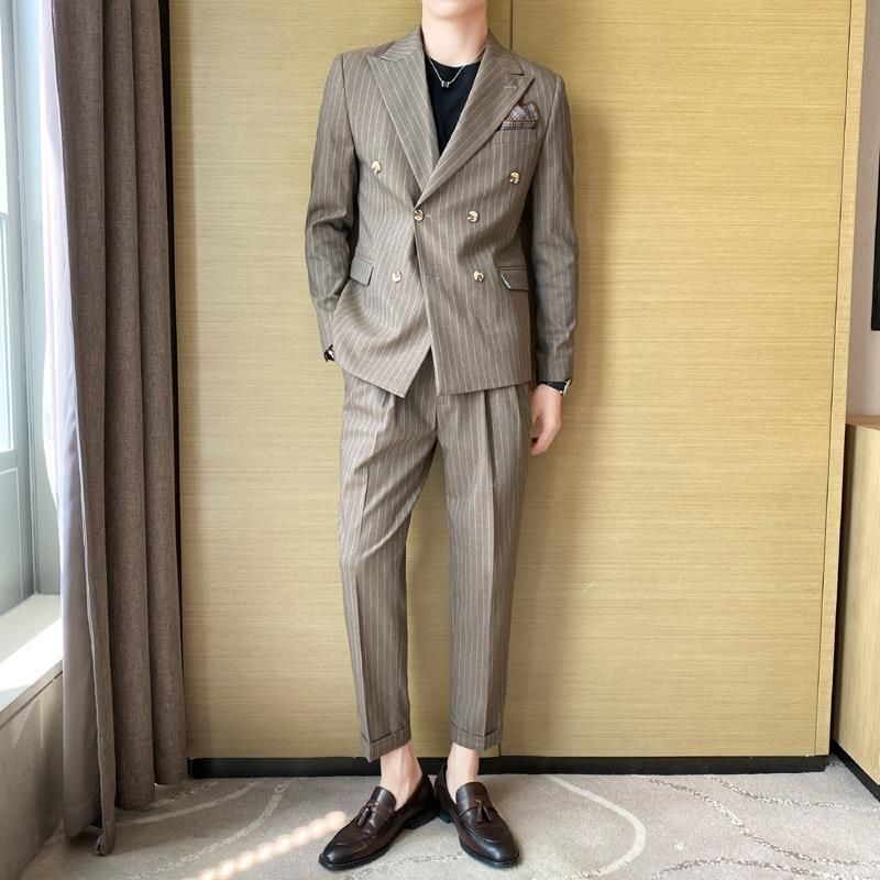 希少】MEN'S TENORAS ダブルスーツ セットアップ 白×グレー M