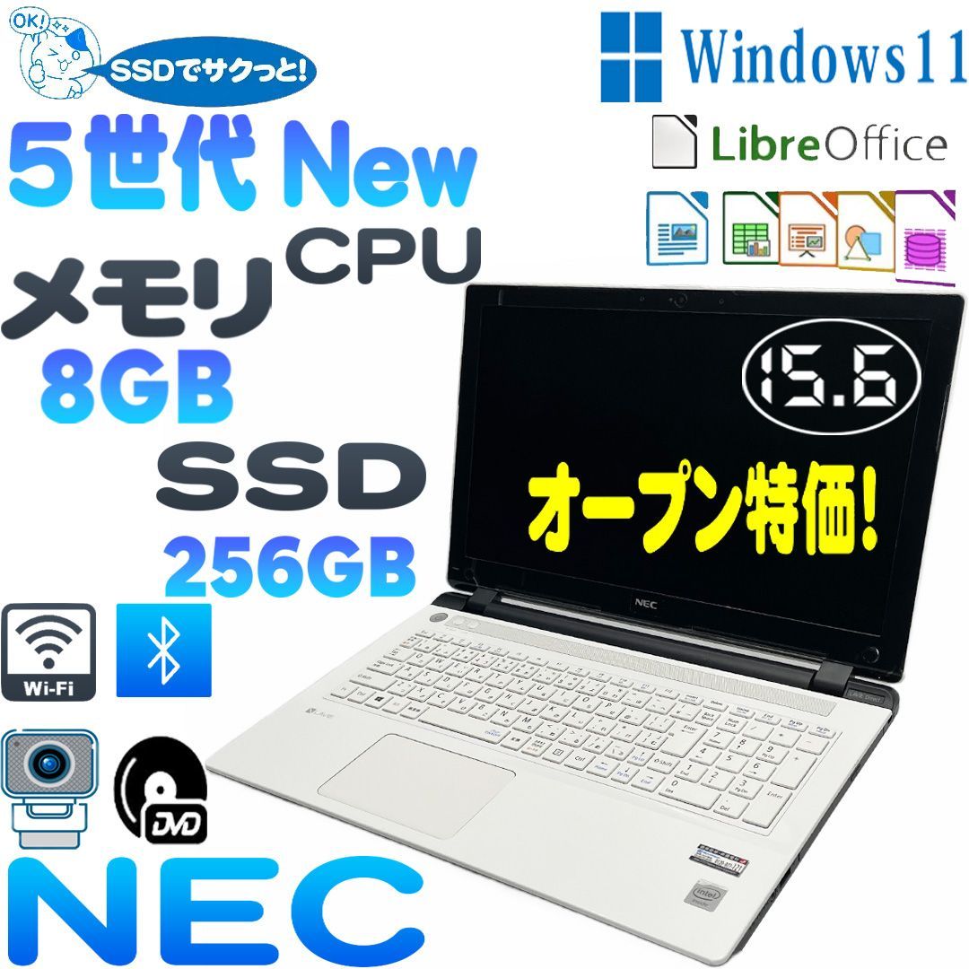 特売 NEC LAVIE Direct PC-GN15CJSA5ノートパソコン 5世代NEW CPU 大