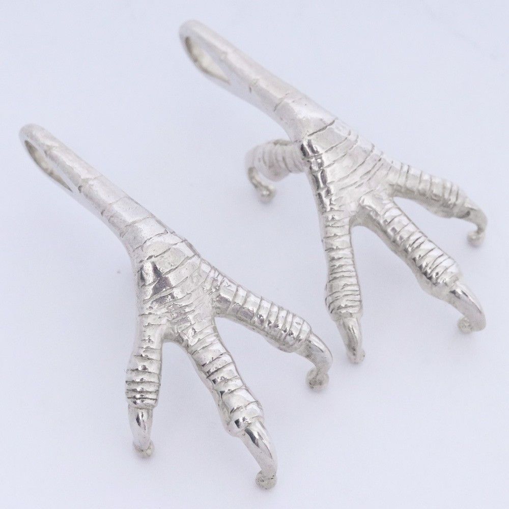 シルバー925 スモールクロスペンダントパヴェダイヤ ペーパーチェーン