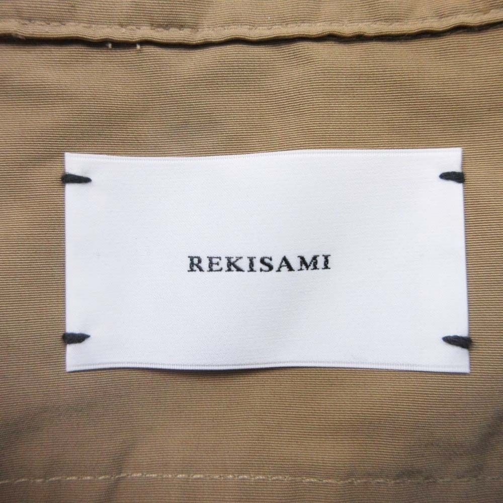 REKISAMI レキサミ フ フリル ジャケット ブルゾン コットンナイロン ジップアップ 1 キャメル ベージュ レディース 古着 WWW_SIROKUMA-CORPORATION_COM