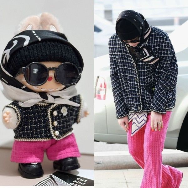 未使用品 ぬいぐるみ用服 LABUBU BIGBANG G-DRAGON ジヨン着用風