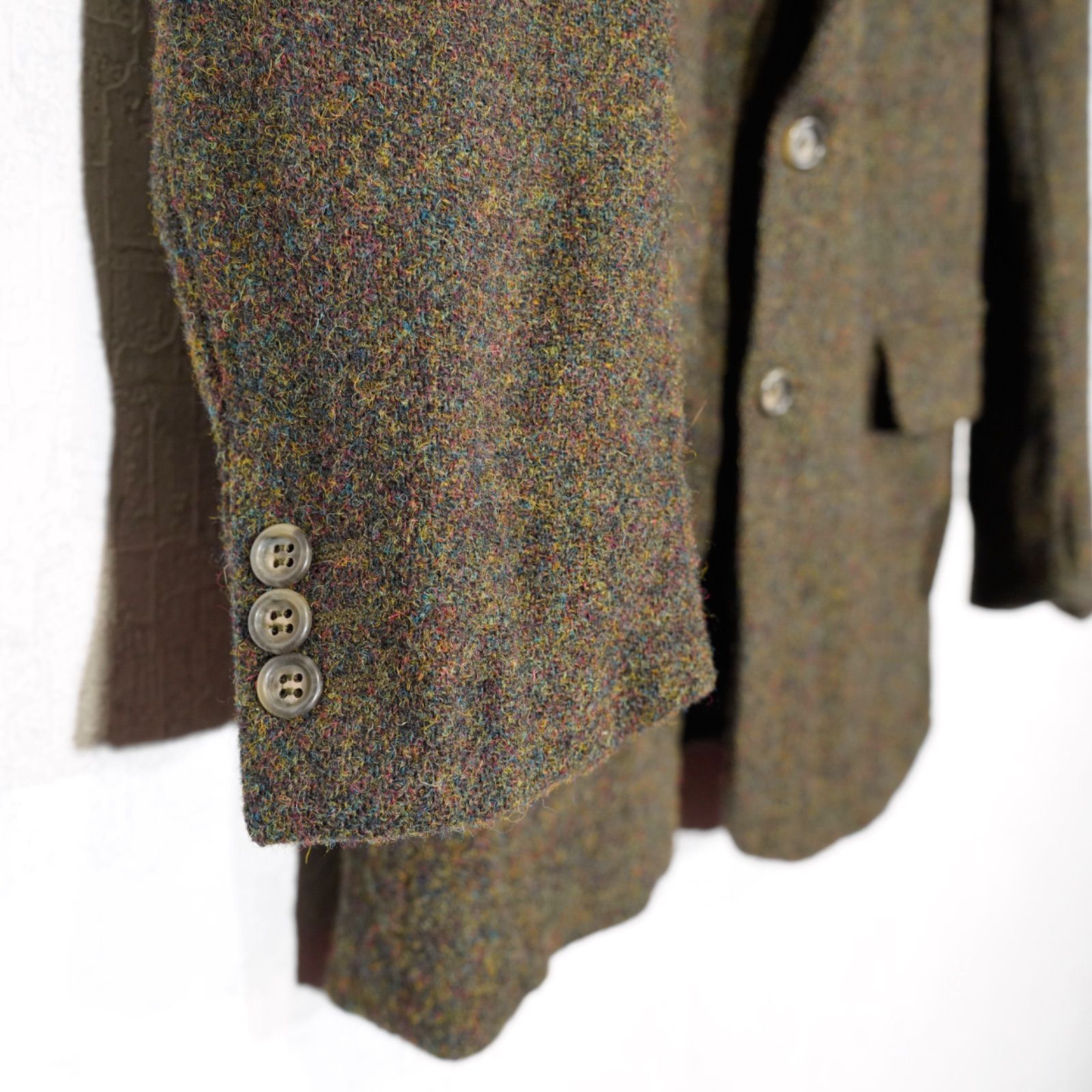 EU VINTAGE Harris Tweed MIX TWEER DESIGN TAILORED JACKET 