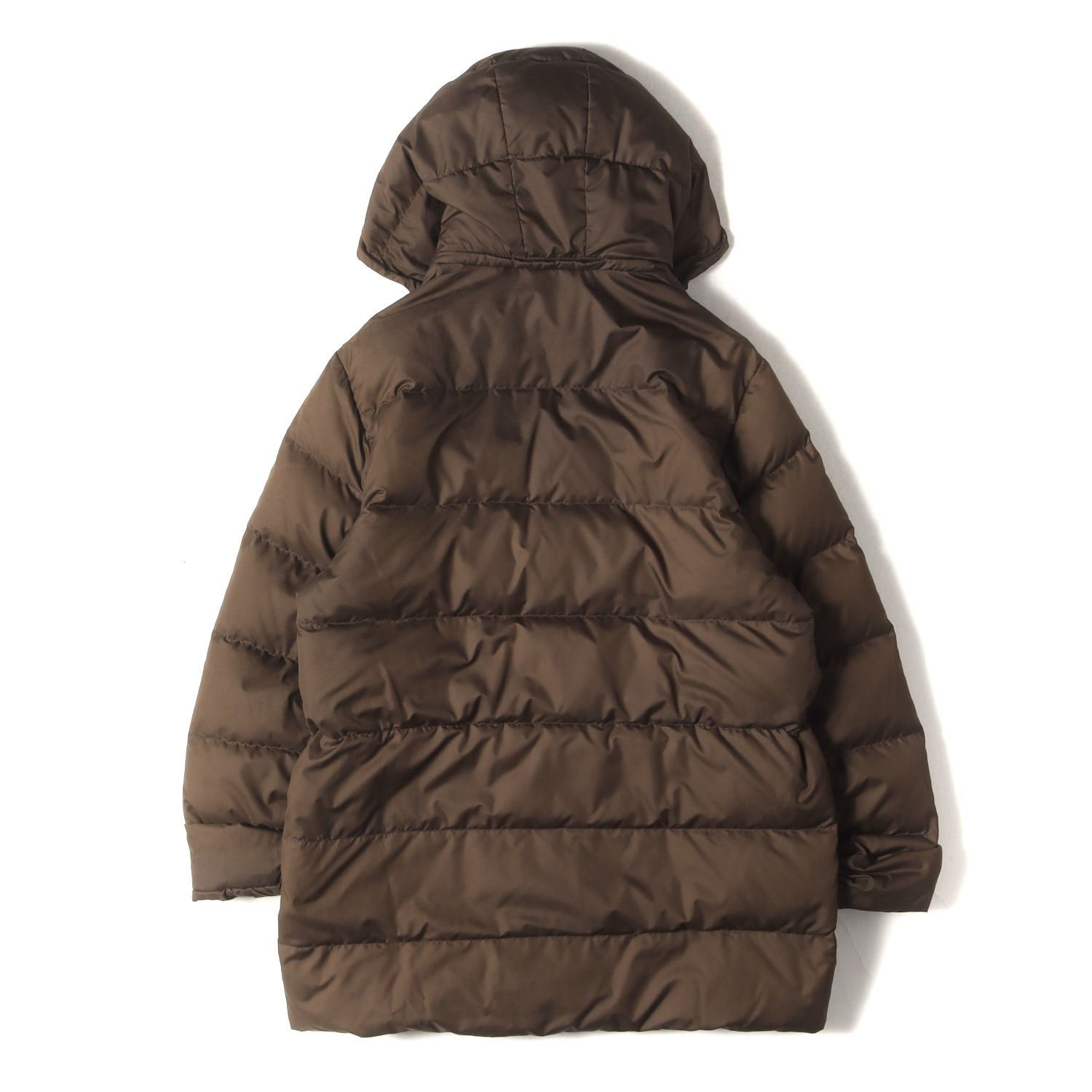 MONCLER フード付きブラウンダウンジャケット