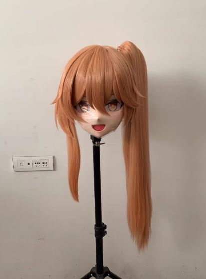 全頭マスク カツラ付き ロック付き NO.301 ドール ヘッドロリータ人形 コスプレ 変身 仮装 着ぐるみ kigurumi 二次元美少女