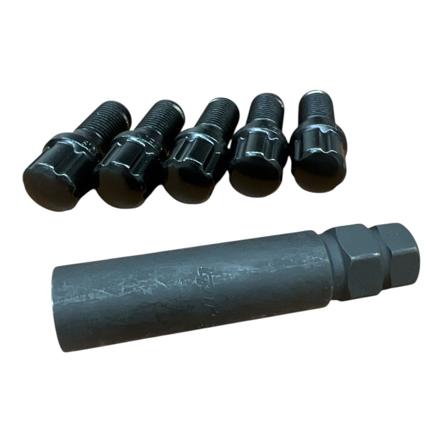 RIVAI 6スプラインボルト M14x1.5 27mm ブラック 20本 ソケットセット 簡易ロックボルト 輸入車 国産車