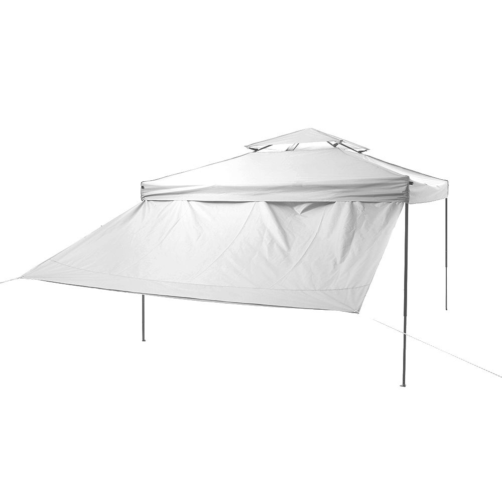 ホワイト】タープテント 3m サイドシート1枚付 UV加工 撥水 ワンタッチ