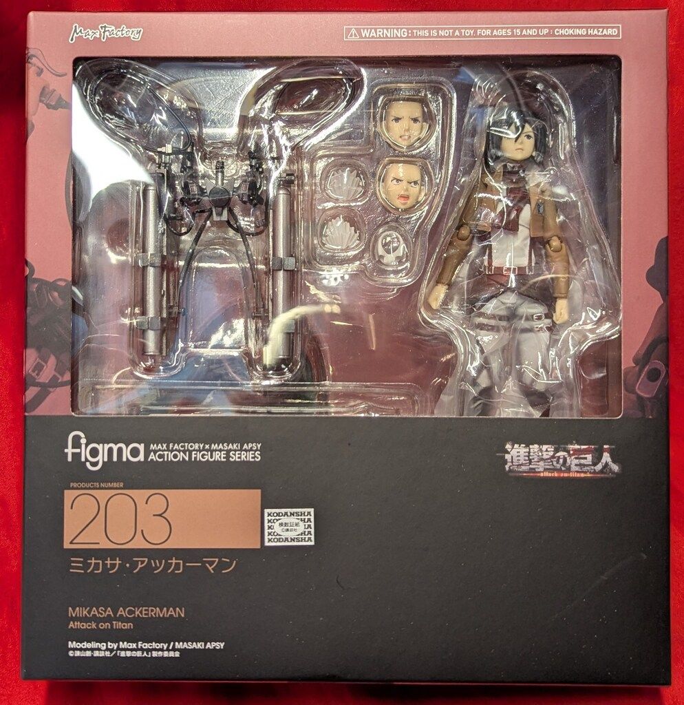 MAXFACTORY figma 進撃の巨人 ミカサ・アッカーマン 特典付 203 MAXFACTORY figma 進撃の巨人 ミカサ・アッカーマン 特典付 203