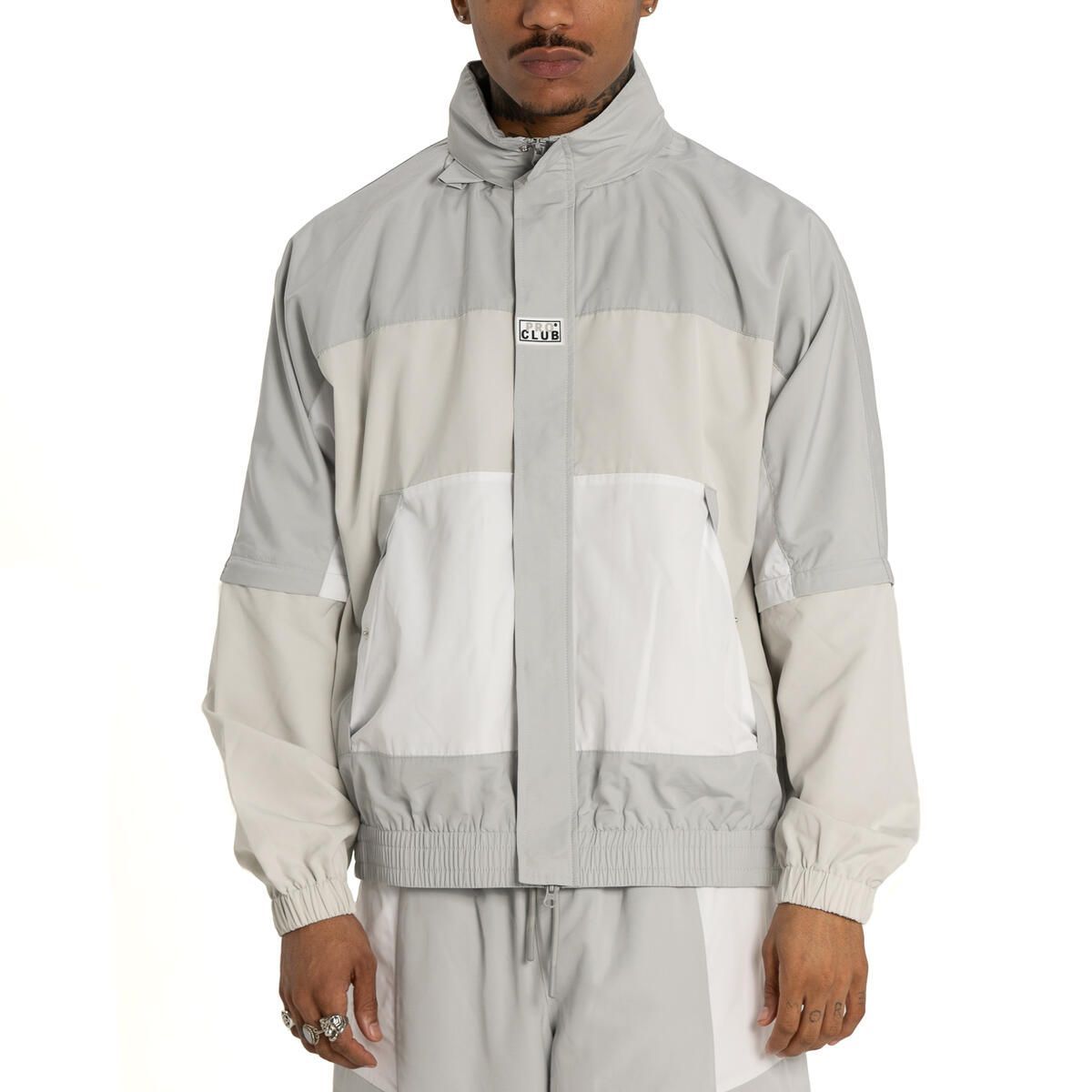 【42PC0305】PRO CLUB 2way Convertible Windbreaker Jacket (プロクラブ)　トラックジャケット　コンバーチブル