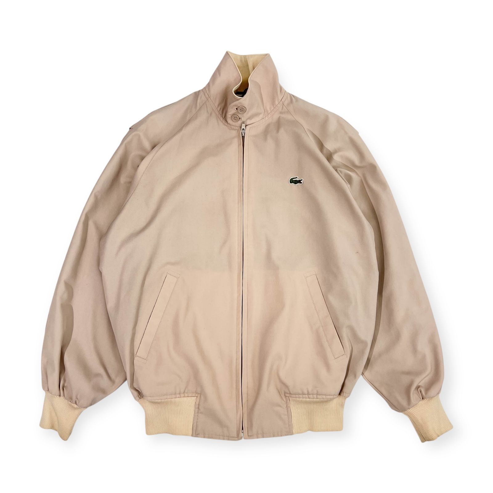 70s 80s ビンテージ CHEMISE LACOSTE ラコステ 裏チェック 文字ワニ 
