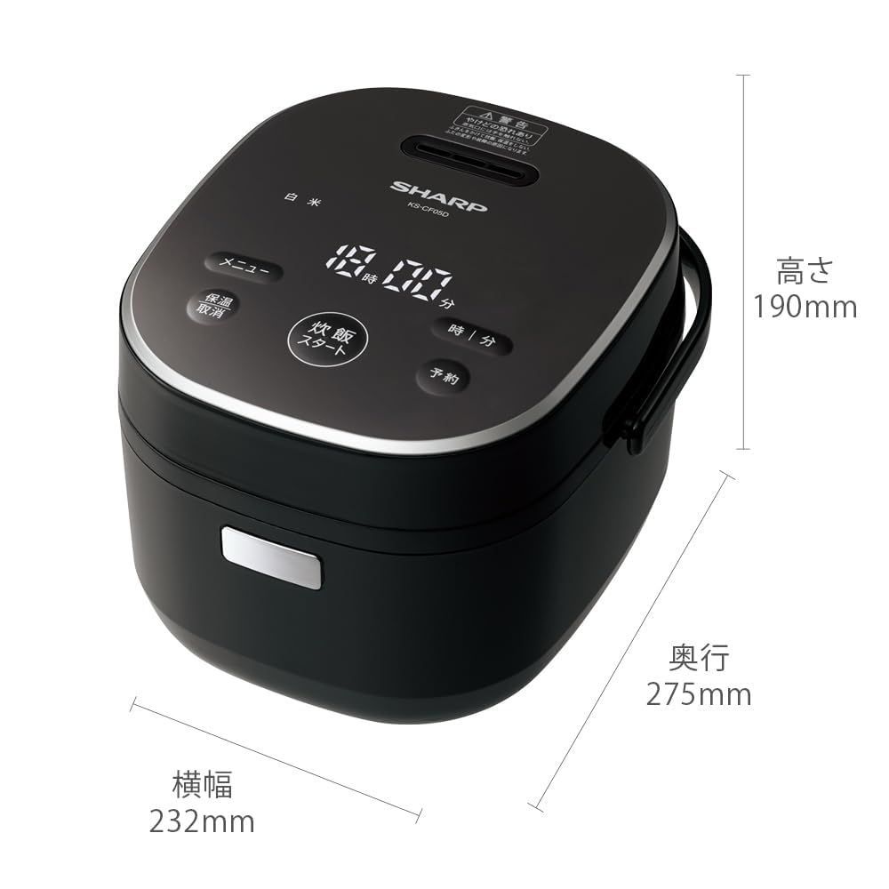 3合 一人暮らし KS-CF05B-B マイコン 炊飯器 パン調理機能 シャープ ブラック WWW_KANDAIZUMI_COM