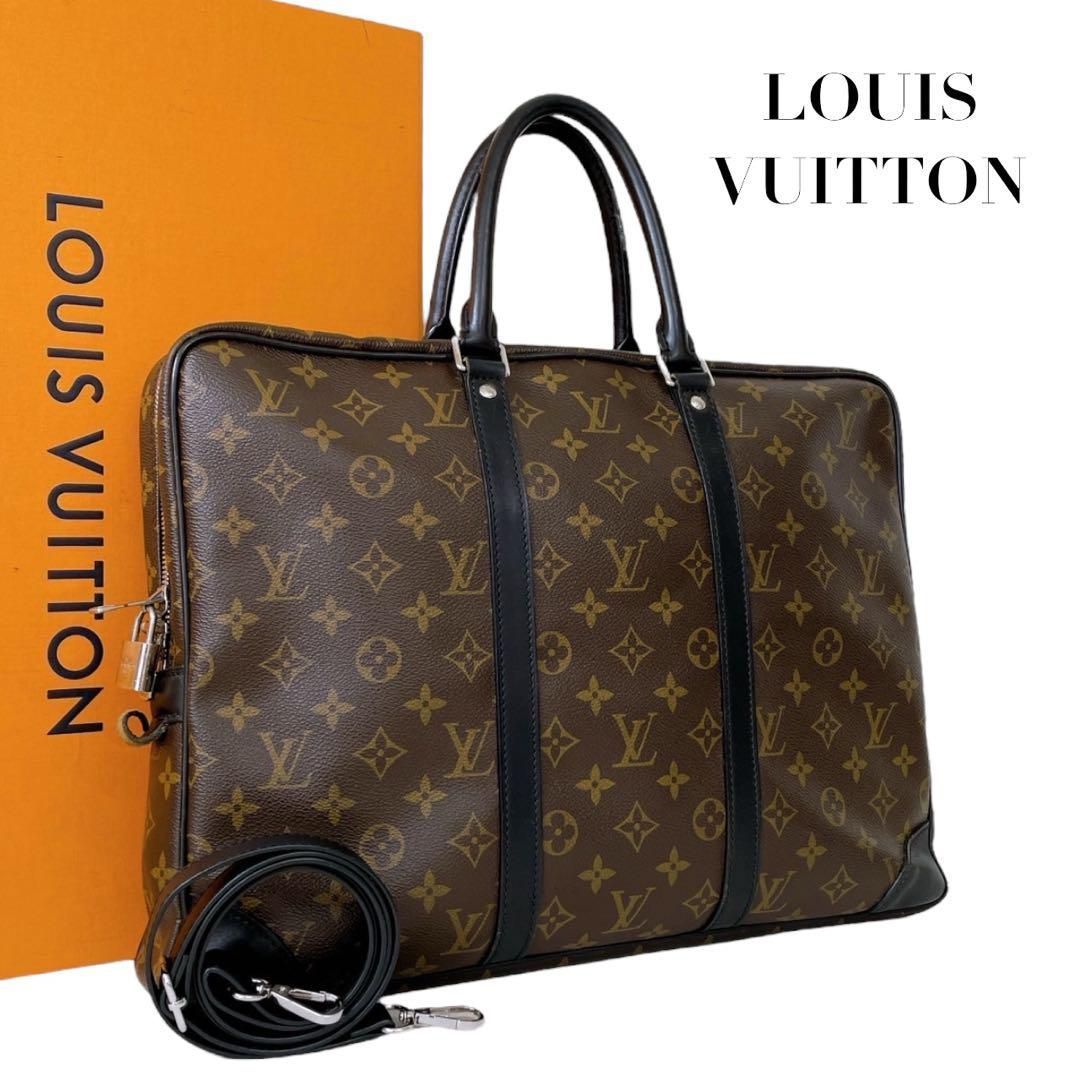 価格交渉 質問大 LOUIS VUITTON ルイヴィトン モノグラムマカサー ドキュマンヴォワヤージュ バッグ 2WAY メンズ ビジネス 通勤 出張 A4可 感 上質 レザー 人気モデル 4138