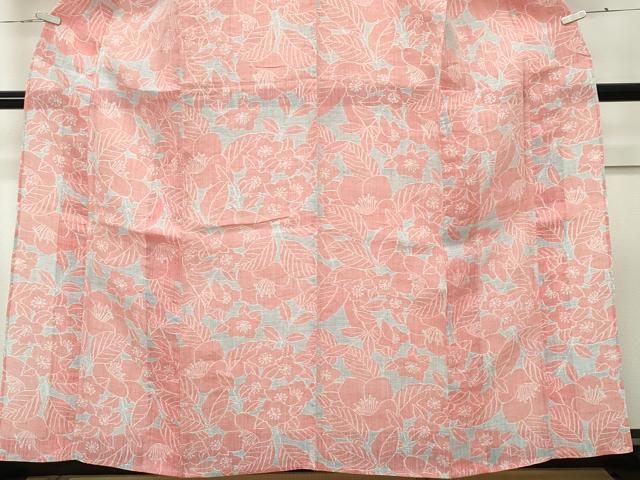 平和屋本店■極上　夏物　本場小千谷ちぢみ　草花文　麻　逸品　未使用　CZAA2483s5 平和屋本店□極上 夏物 本場小千谷ちぢみ 草花文 麻 逸品 未使用