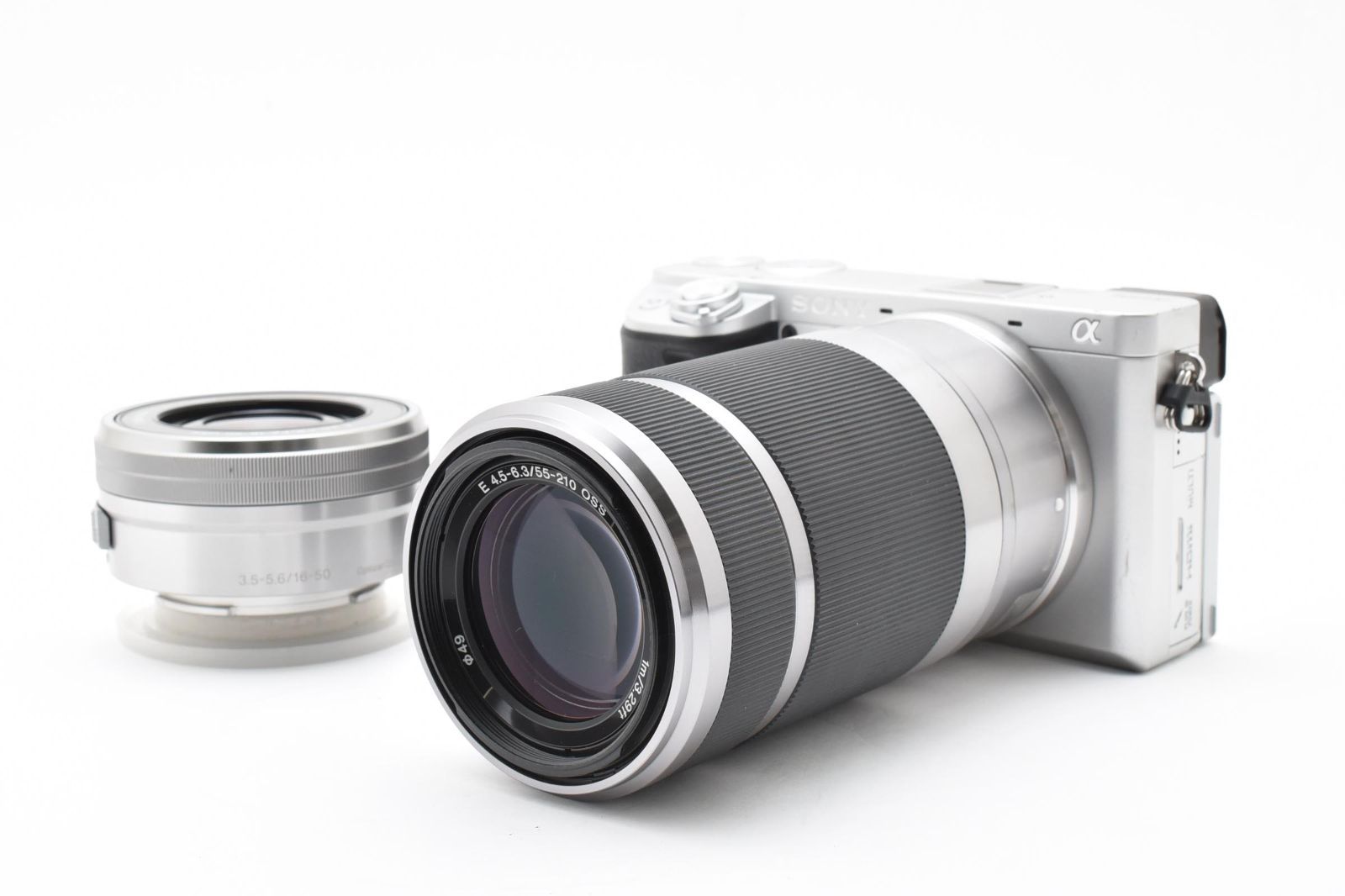 光学 上 ソニー SONY α6400 ダブルズームレンズキット ILCE 6400 Y シルバー ショット数10995回
