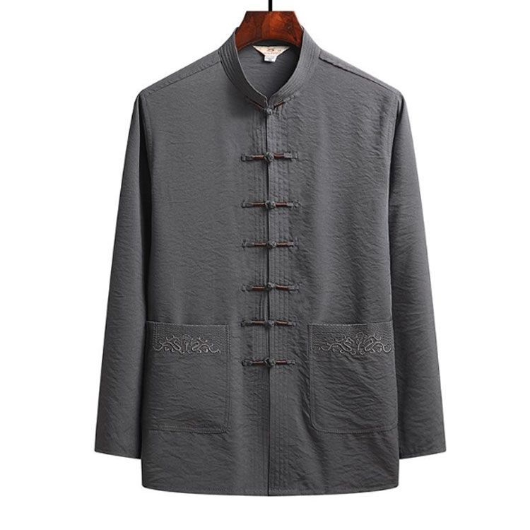 チャイナ服 メンズ チャイナシャツ カジュアルシャツ カンフー服