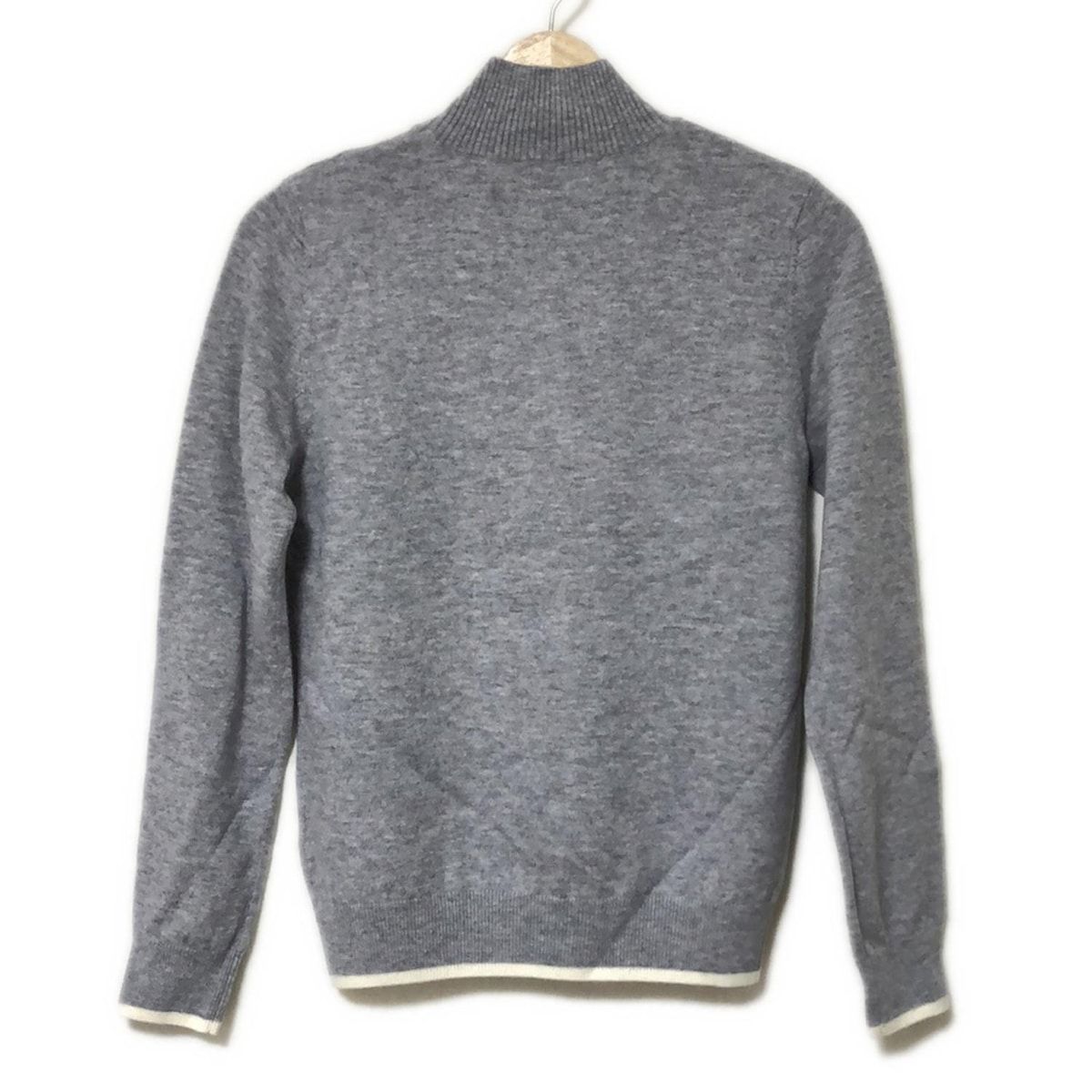 archivio アルチビオ 長袖セーター サイズ36 S レディース - ライトグレー×白×レッド ハイネック