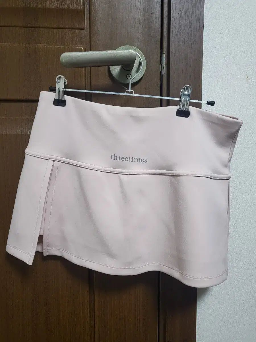 threetimes スリータイムズ アスレティック スリット スカート ピンク M athletic
