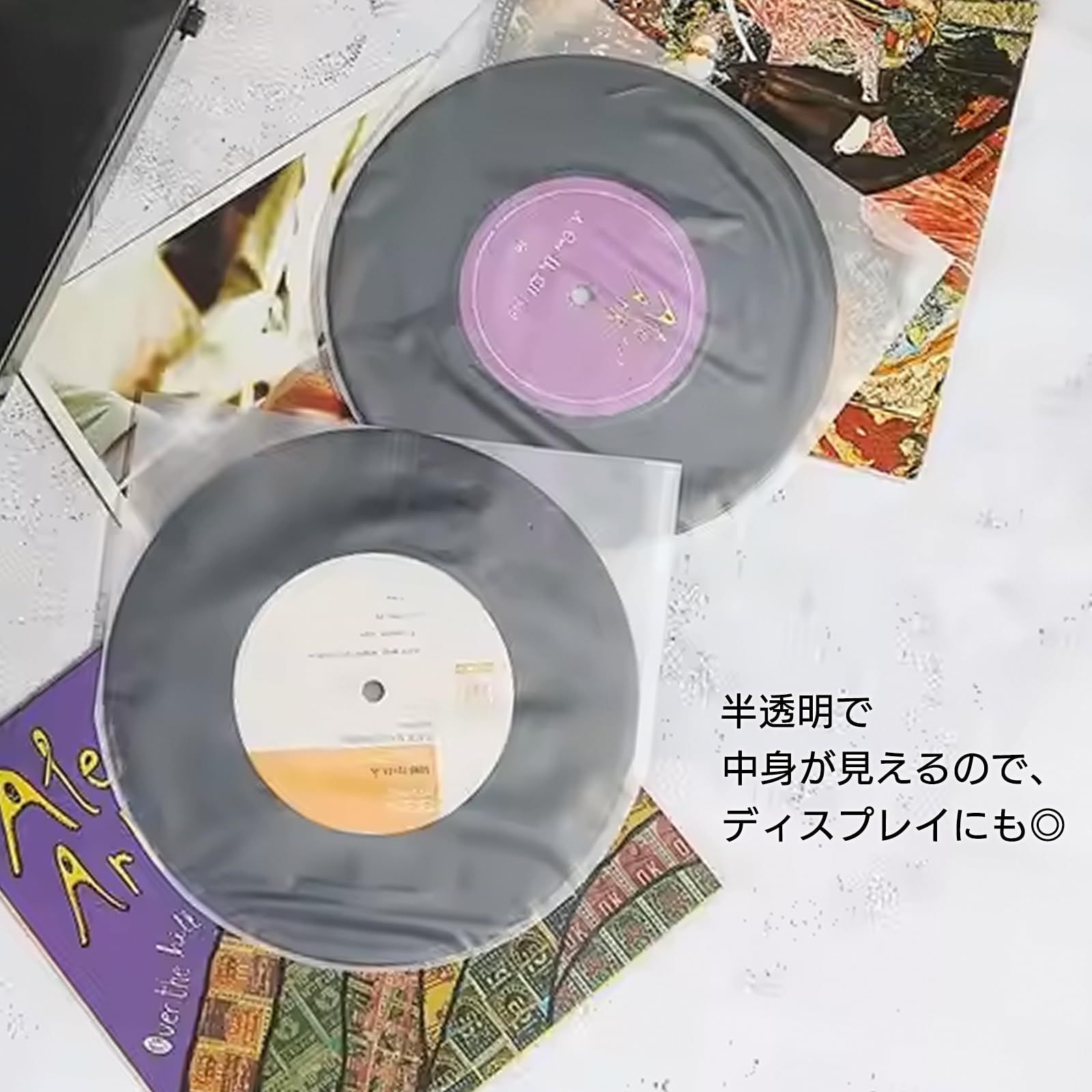 DJ機材 S-NET レコード 袋 EP コレクション 保管 保護 OPP ジャケット 透明 外袋 18cm×18cm SN-388-LH 0.025mm 500 [18*18　500]