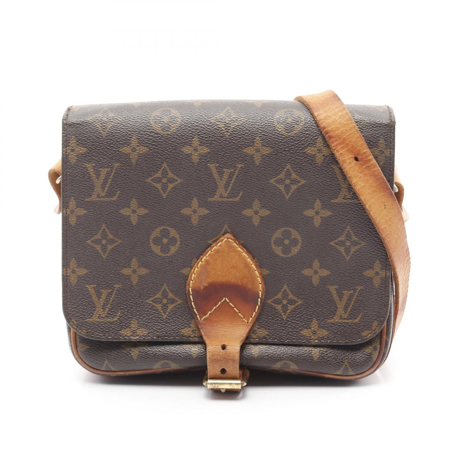 ルイ ヴィトン LOUIS VUITTON ショルダーバッグ カルトシエールMM モノグラム M51253 PVCコーティングキャンバス レザー カルトシエールMM レディース Used B