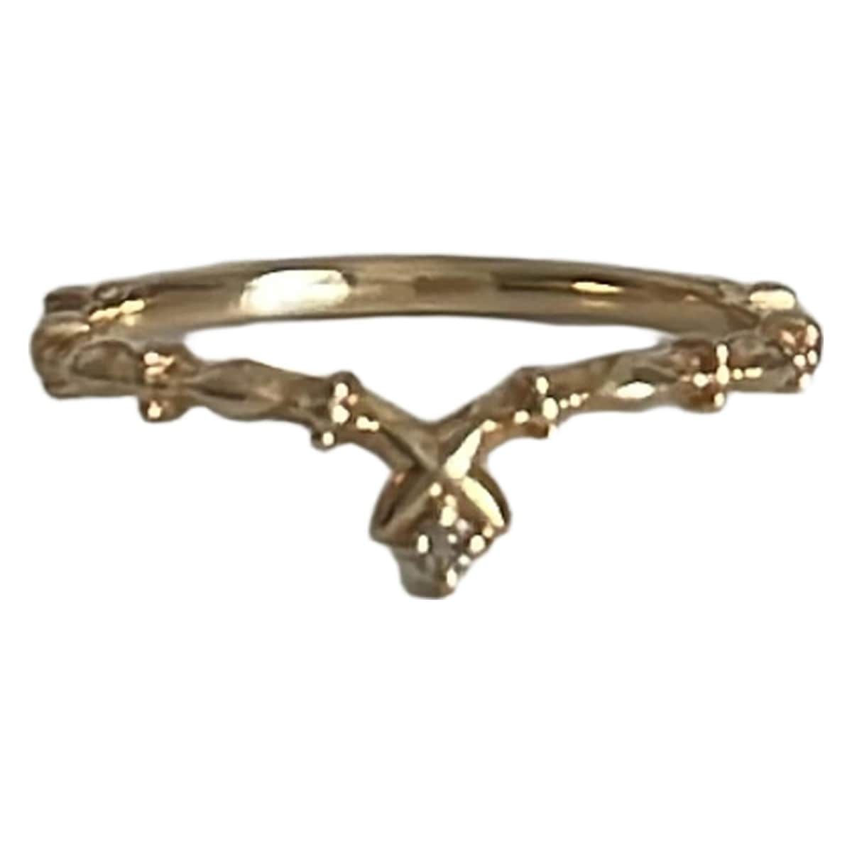 NOJESS(ノジェス) リング美品 - K10YG×ダイヤモンド 1Pダイヤ/ダイヤ約  