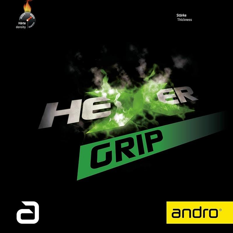 andro(アンドロ) 卓球 裏ラバー スピン系テンション ヘキサー グリップ 112296 ブラック 1.9