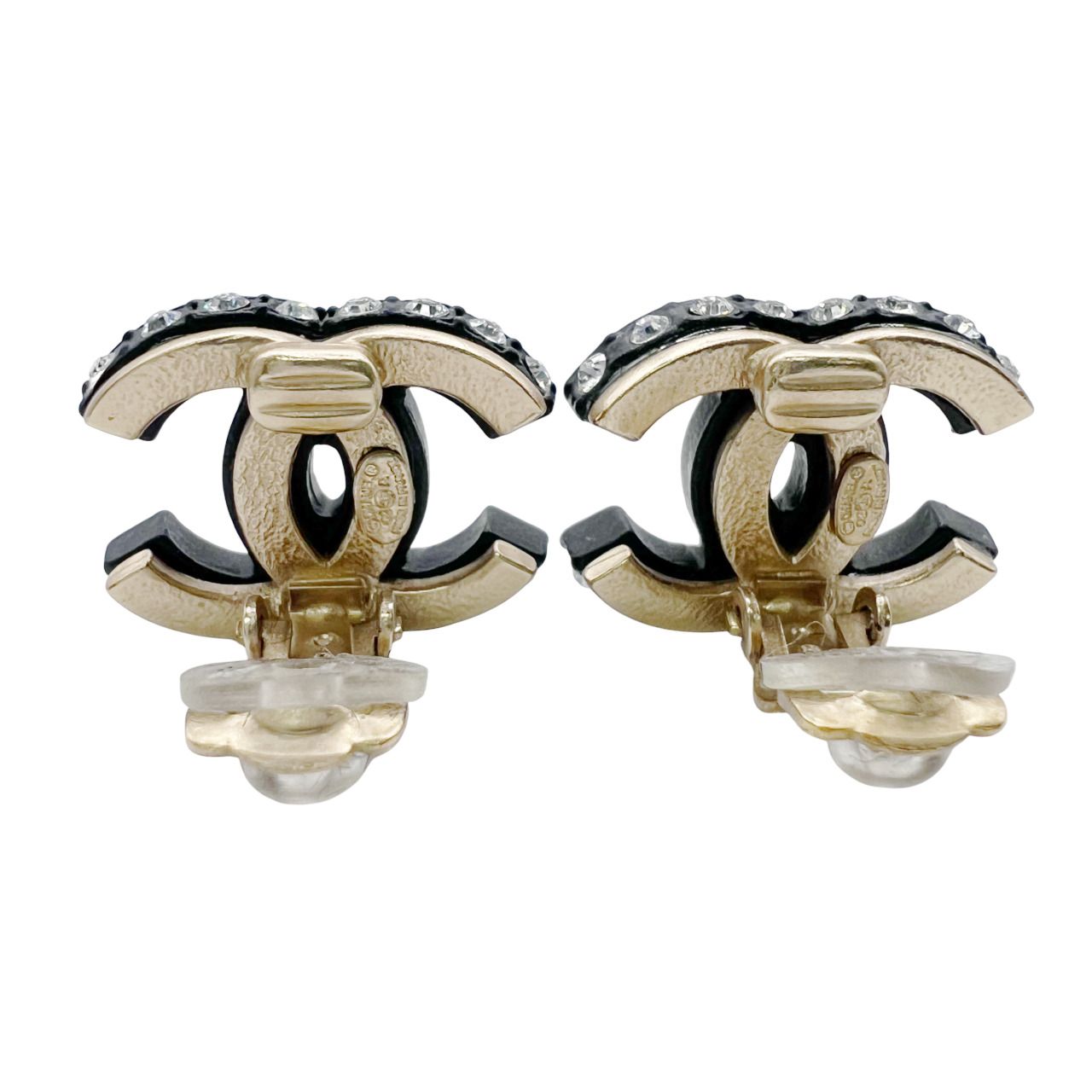 シャネル CHANEL ピアス - 金属素材×ラインストーン シルバー