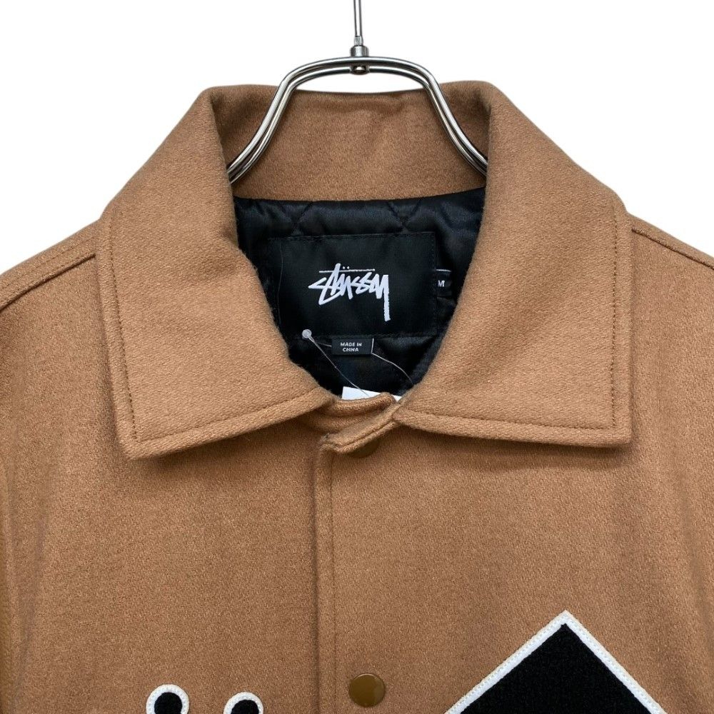 stussy Varsity Jacket Mサイズ キャメル スタジャン 美品 stussy Varsity Jacket Mサイズ キャメル スタジャン 美品