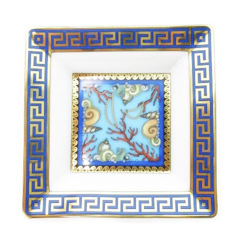 VERSACE - ヴェルサーチ ローゼンタール 美品 22cm スクエア ディッシュ トレイ VERSACE - ヴェルサーチ ローゼンタール 美品 22cm スクエア
