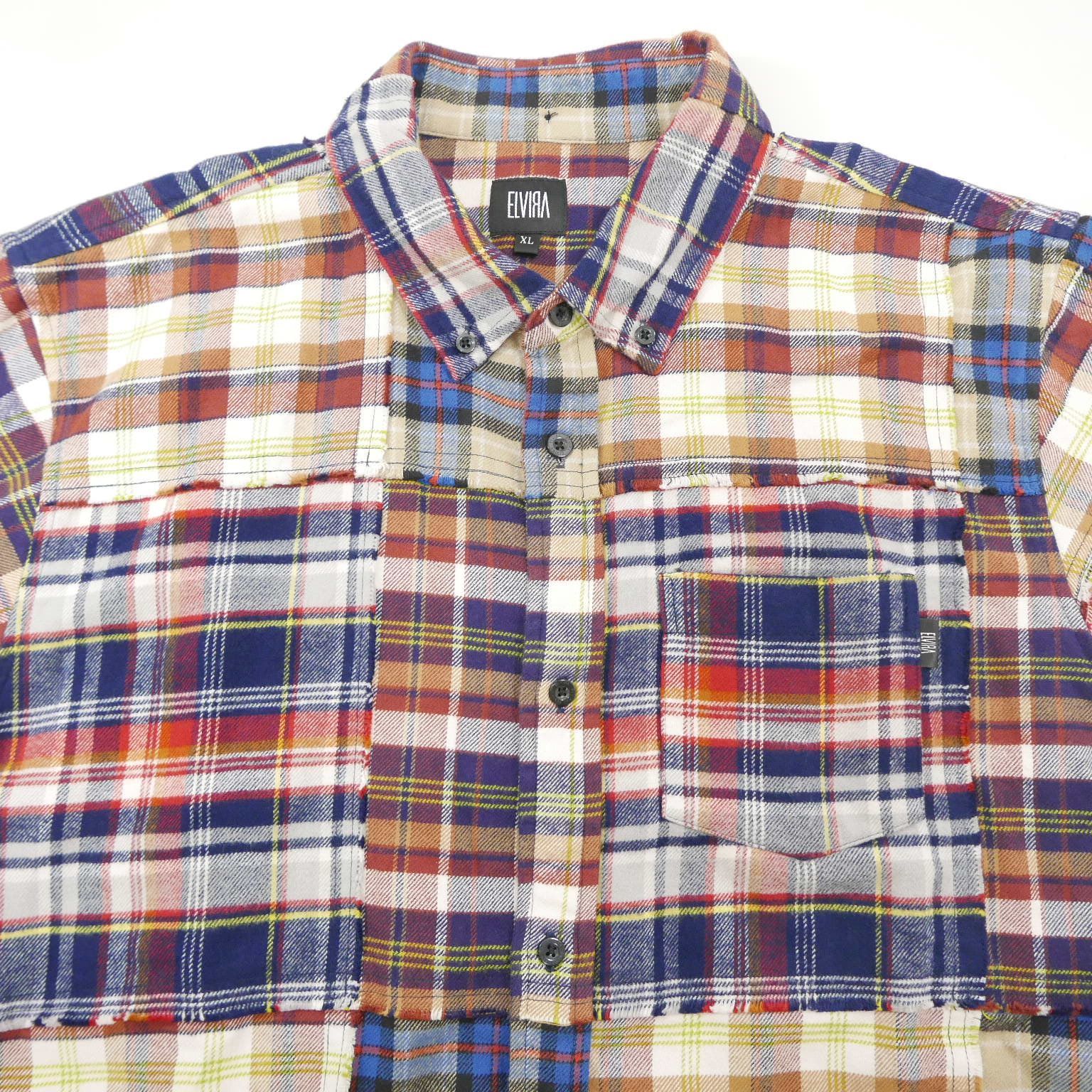 17SS ELVIRA エルビラ PATCHWORK SS SHIRT コットン 半袖 17SS ELVIRA エルビラ PATCHWORK SS SHIRT コットン 半袖