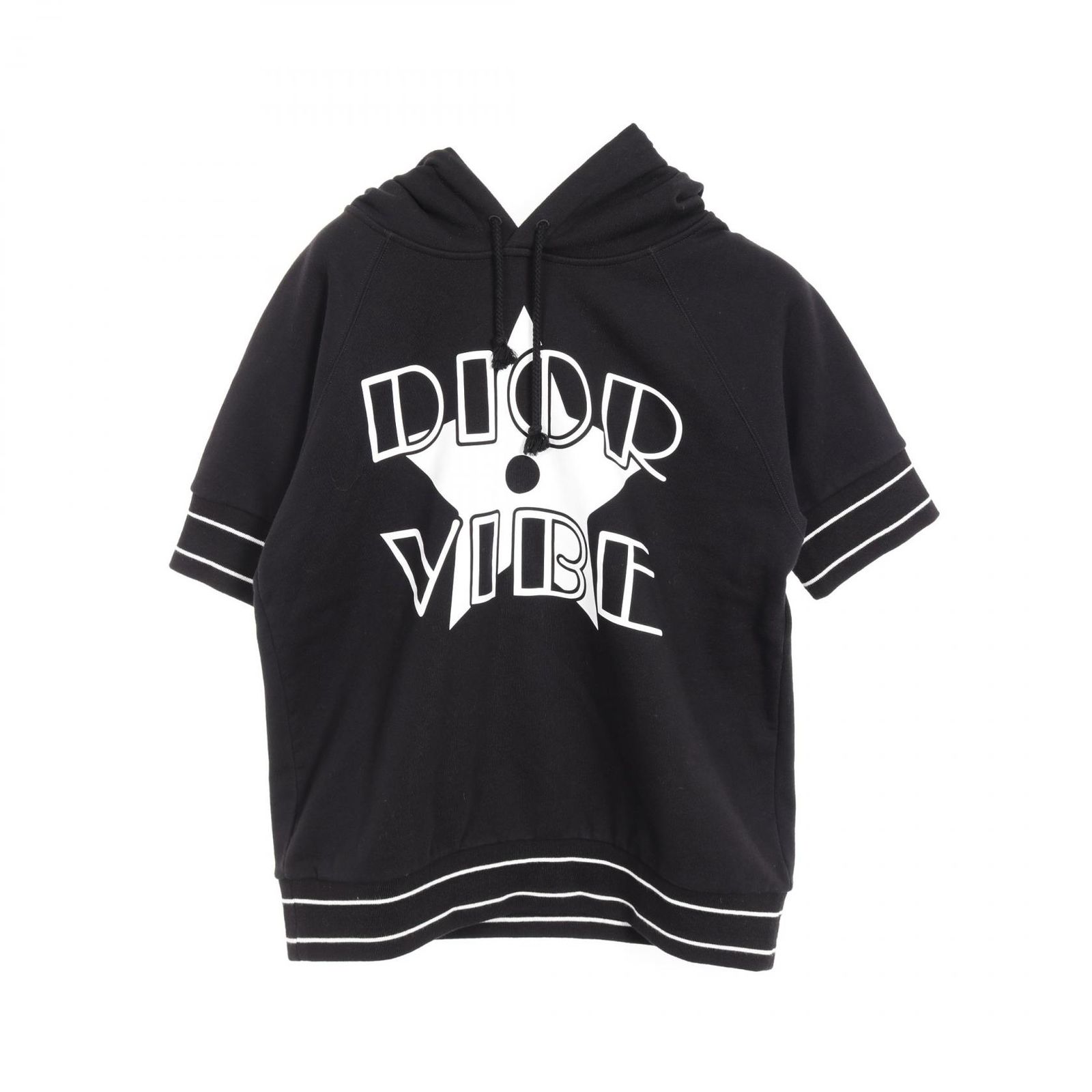 ディオール VIBE ヴァイブ ショートスリーブパーカー ブランドオフ Dior コットン パーカー 中古 レディース ディオール Dior パーカー VIBE ヴァイブ ショートスリーブ