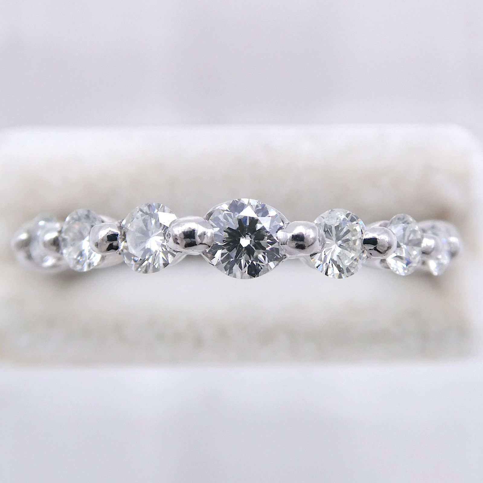 リング Pt900 ダイヤモンド7P合計0.50ct 12号