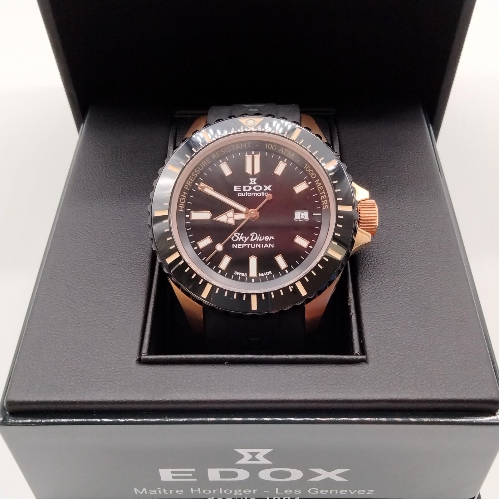 EDOX 人気 スカイダイバー ネプチュニアン 中古 美品