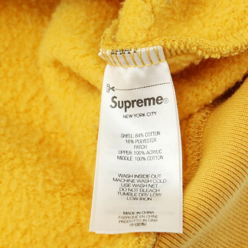 【中古】シュプリーム Supreme 2023年秋冬 Washed Panther Hooded Sweatshirt コットンポリエステル  プルオーバー パーカー オレンジイエロー【サイズXL】【メンズ】