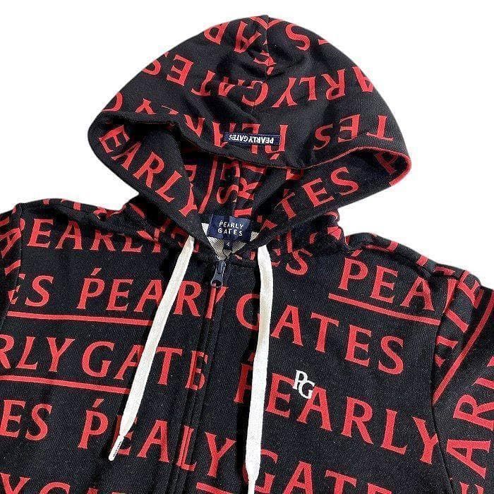 PEARLY GATES パーリーゲイツ ゴルフ 裏毛コットン メゾンロゴ柄
