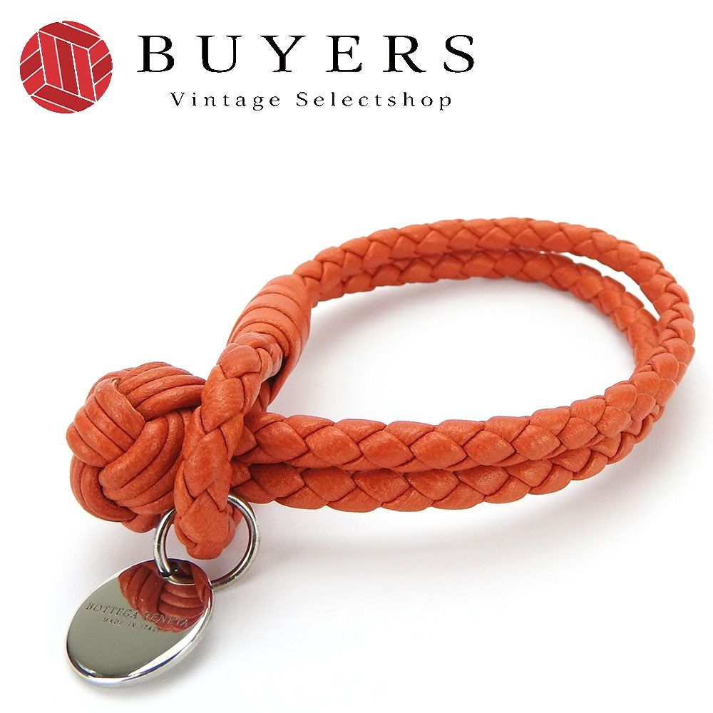 BOTTEGA VENETA 編み込みレザーブレスレット 中古】ボッテガヴェネタ ブレスレット イントレチャート 編み込み