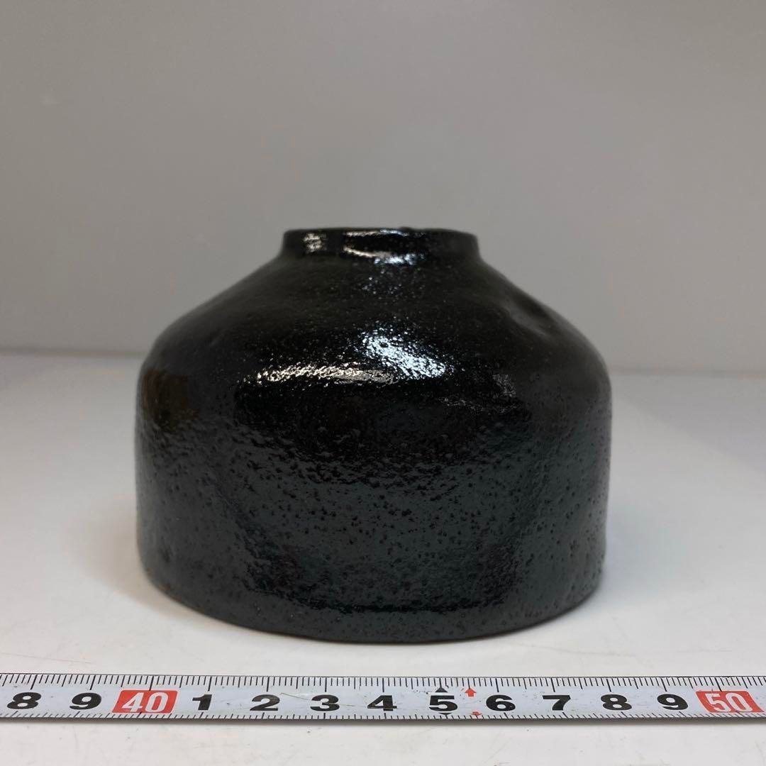 茶3 川崎和楽造 長次郎写 黒楽茶碗 共箱 口径12㎝ 東里6-0612 WWW_IBETON_RU