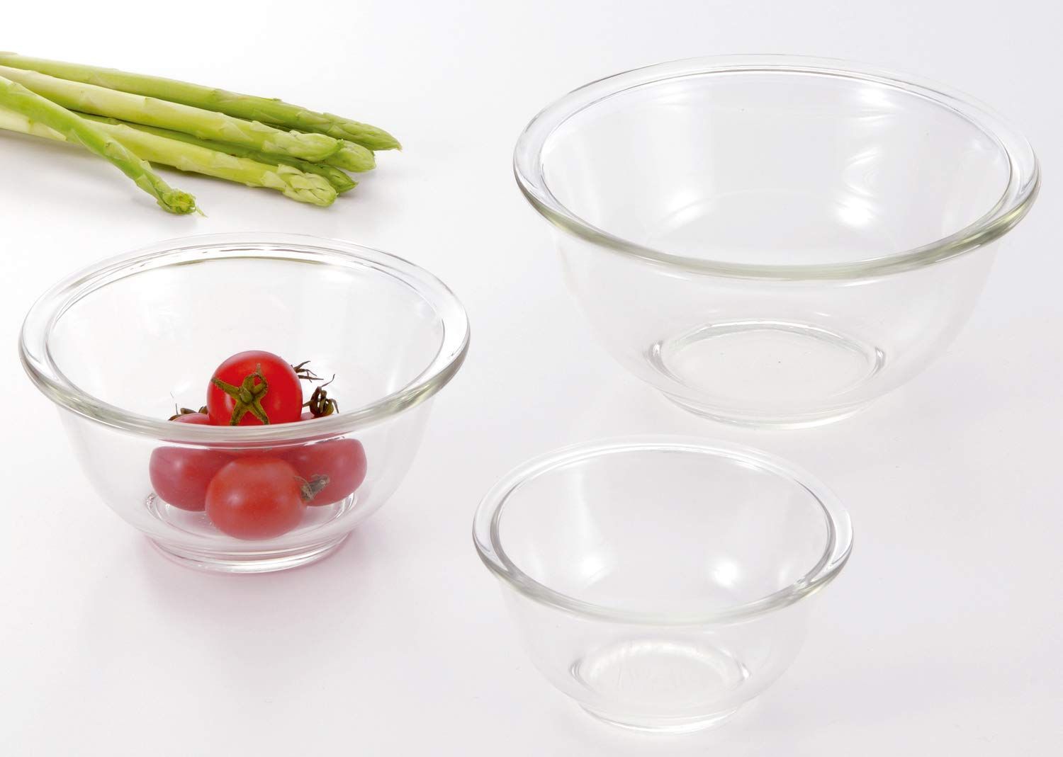 捧呈 送料無料 iwaki イワキ AGCテクノグラス 耐熱ガラス ボウル 丸型 3点セット 電子レンジ オーブン 食洗器対応 食材を混ぜやすい広口デ 