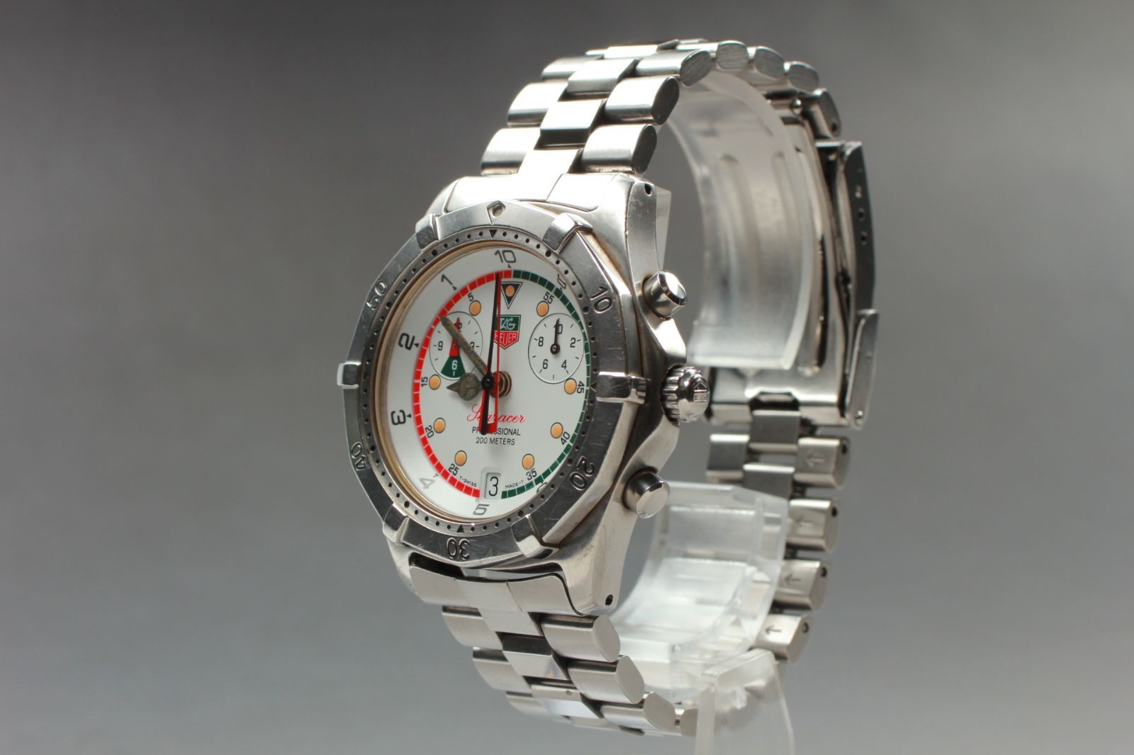 美品・完動品】TAG HEUER SEARACER CK111R クロノグラフ 白文字盤 タグ ...