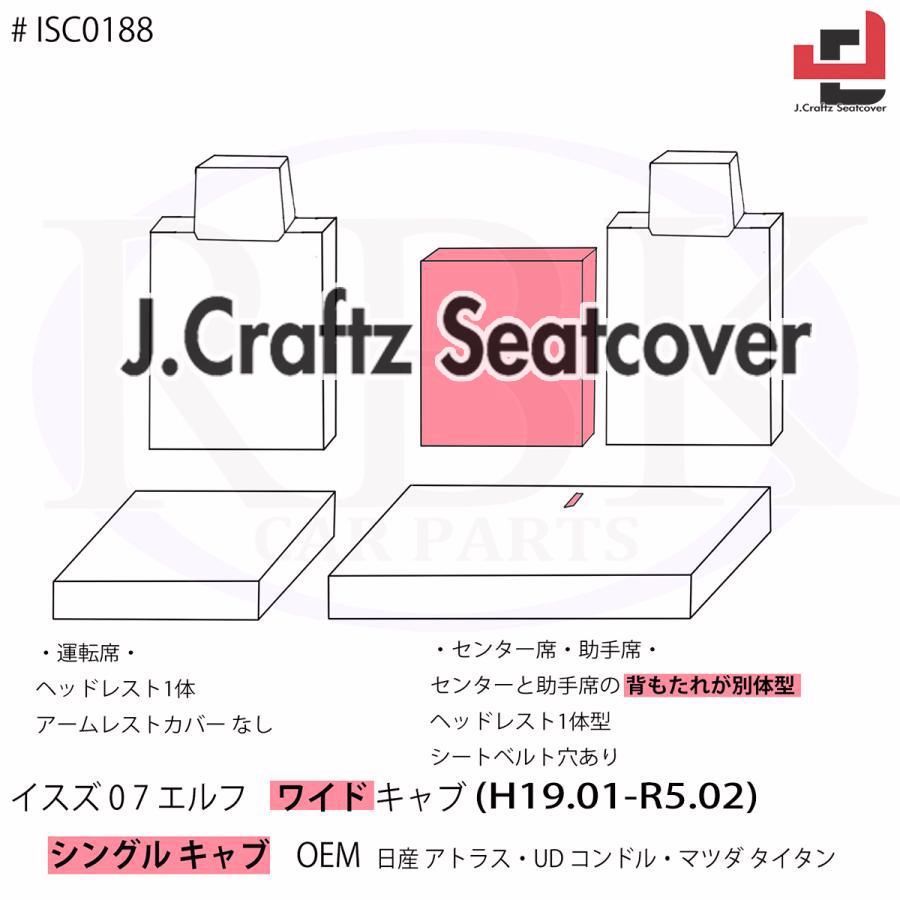 送料無料 シートカバー 07 エルフ ワイド キャブ トラック Jcraftz パンチングレザー 日産 アトラス マツダ タイタン 内装 部品 カスタム パーツ イスズ 商用