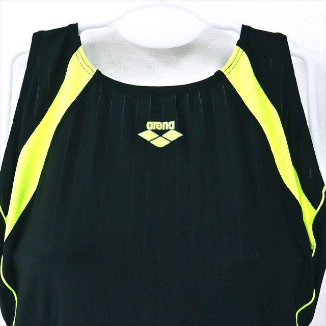 ○SE3E44☆arenaアリーナ競泳水着 2XL 大きいサイズ 黒蛍光