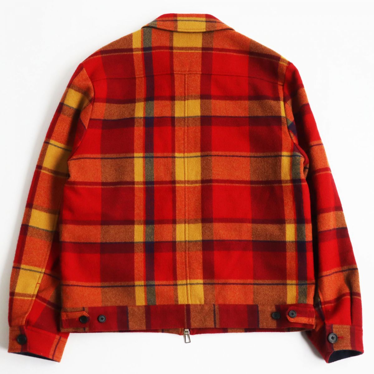 極美品○PS Paul Smith ポールスミス ウール100％ タータンチェック柄 ダブルジップ ジャケット/ブルゾン レッド×イエロー XL  正規品 - メルカリ