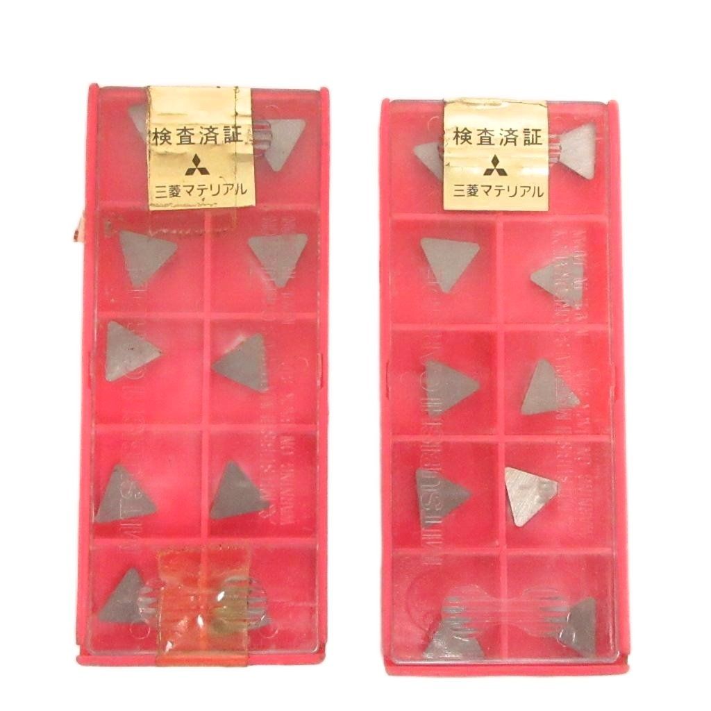 三菱マテリアル 2点 セット 旋削用セラミックポジチップ 正三角形 1セット 10個入 TPGN110308 パーツ 未開封 部品 工具