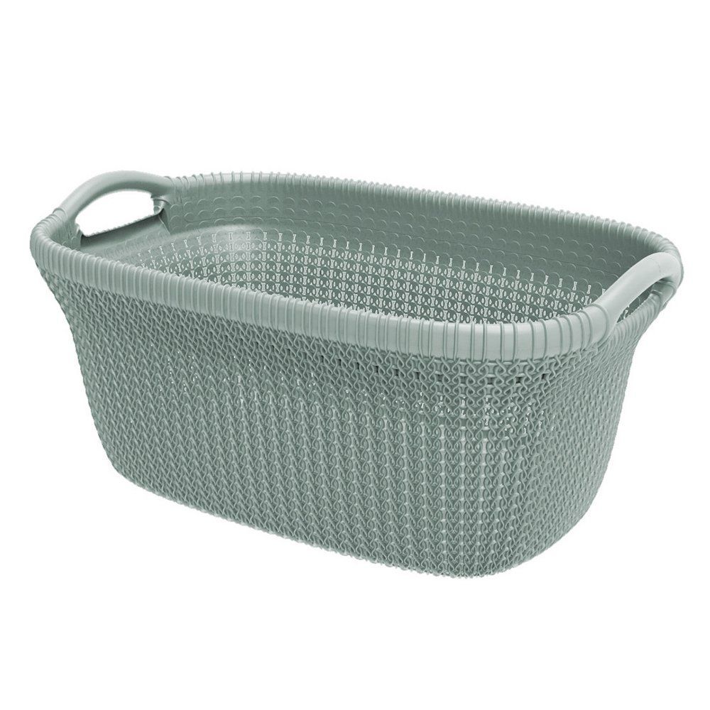 Color ブルー_Style 40L CURVER カーバー バスケット ブルー 40L Knit ニット収納 バスケット ランドリー ランドリーバスケット カゴ 洗濯カゴ おしゃれ 丈夫 北欧 リネンのような質感 環境にやさしい