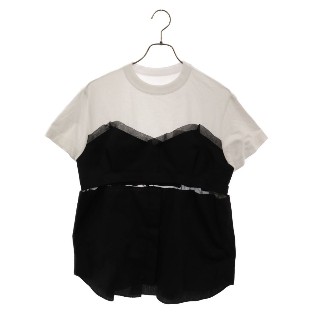 sacai サカイ 22SS Cotton Poplin T-shirt ドッキングカットソー ホワイト サイズ:1  レディース(女性用)｜売買されたオークション情報、yahooの商品情報をアーカイブ公開 - オークファン 女性用