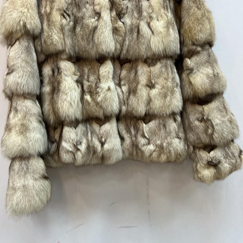着丈55㎝ Clear ブルーフォックスファー ハーフコート 9号 毛皮コート 着丈55㎝ Clear ブルーフォックスファー ハーフコート 9号 毛皮