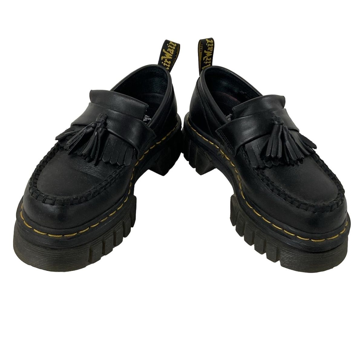 Dr.Martens ドクターマーチン ローファー EU 37 レディース - 黒×ダークイエロー タッセル レザー