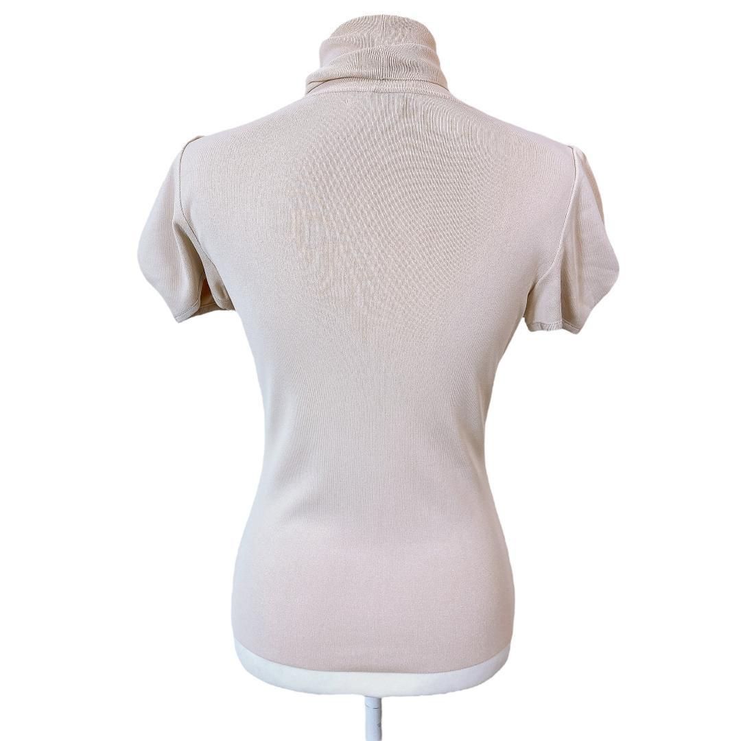 ハイネック半袖ニット タートルネック