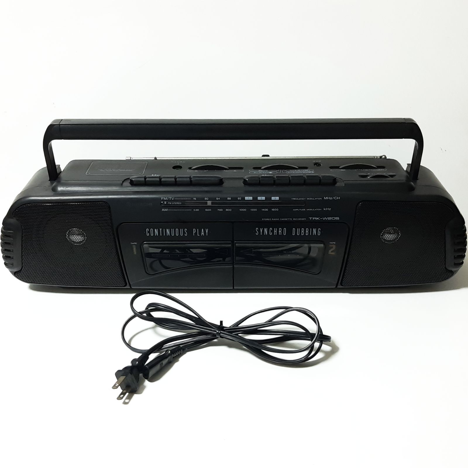 HITACHI 日立 TRK-W205 AM/FMステレオカセットレコーダー ダブル