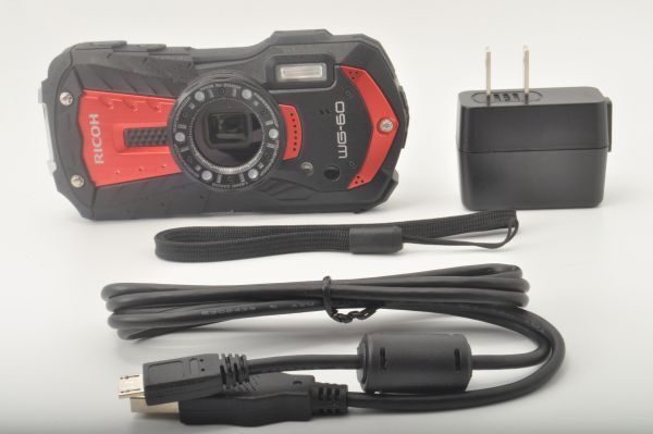 RICOH リコー WG-60 レッド 本格防水デジタルカメラ 14メートル防水 耐