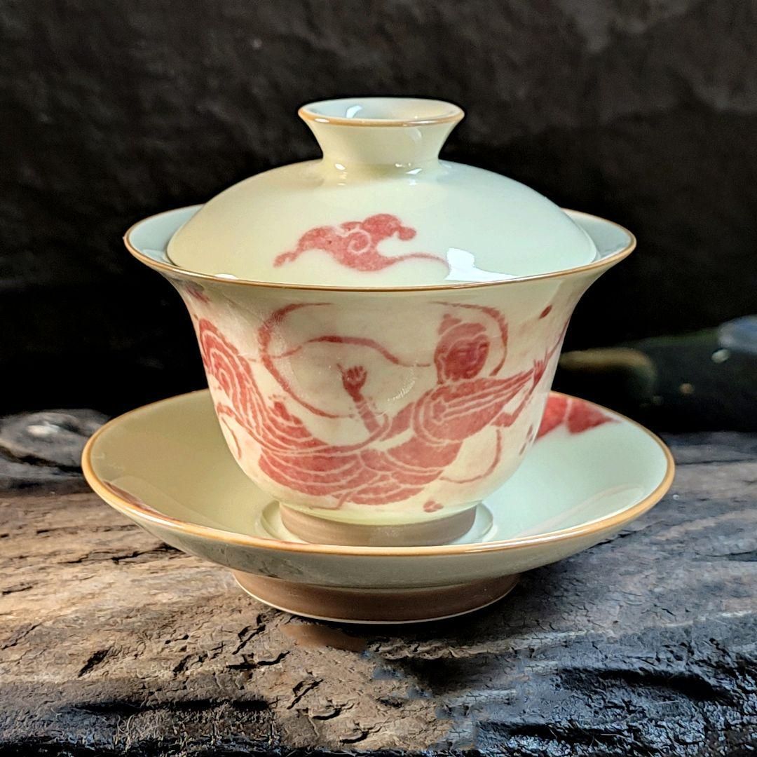 中国茶器 闘彩獅子三才蓋碗 茶器 茶道具 煎茶器 新品未使用 中国茶器 飛天三才蓋碗 茶碗 煎茶道具 新品未使用 - メルカリ