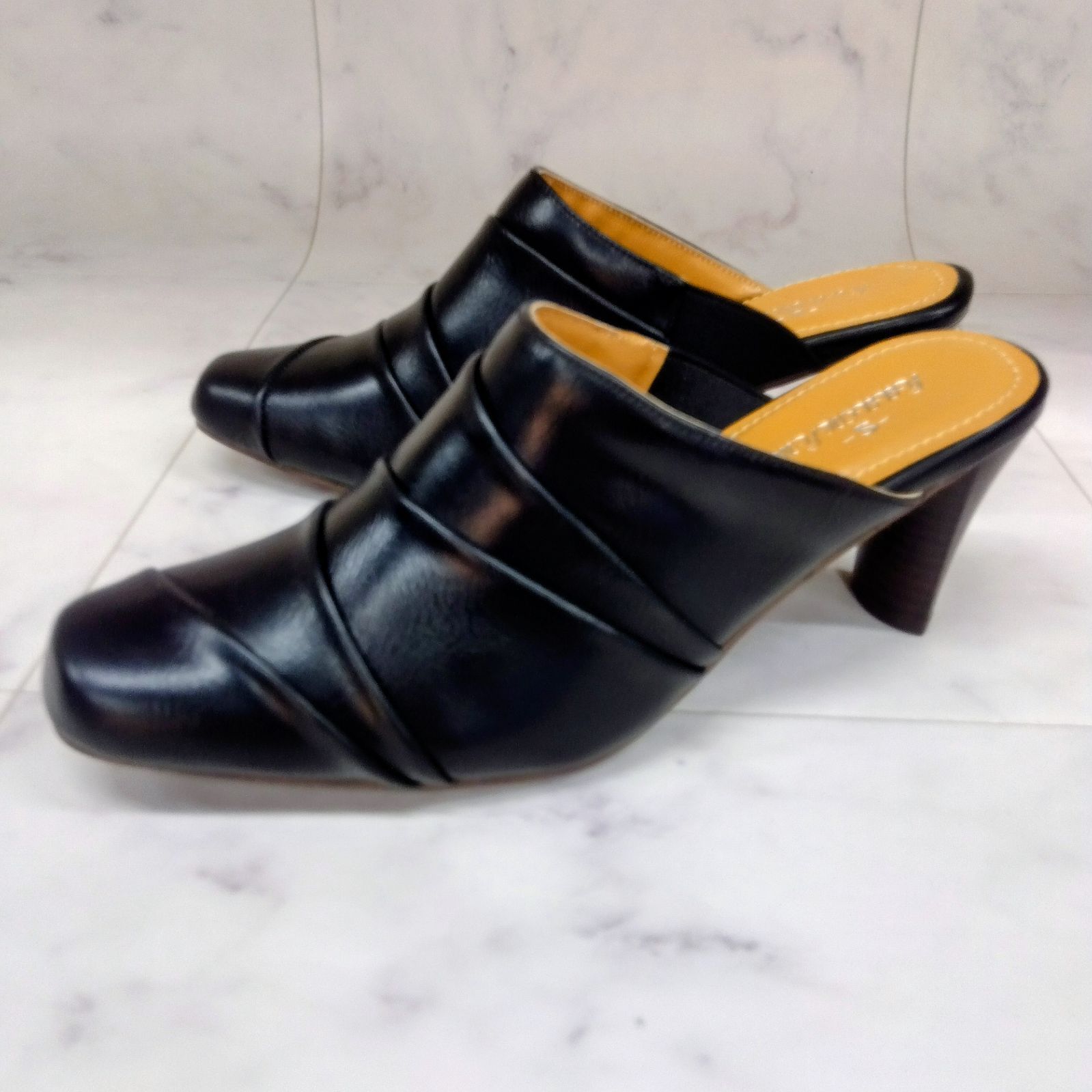 訳あり】ミュール サンダル レディース ヒール 前詰まり 前かぶり